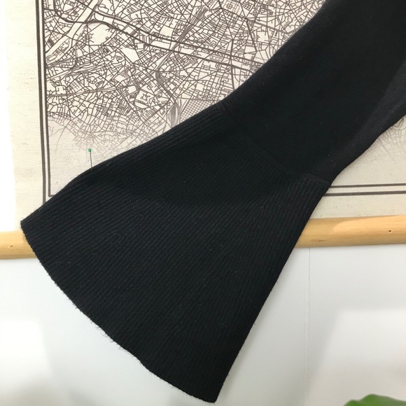 Lane Bryant Black Ribbed Lightweight Sweater Top - Picture 4 of 8